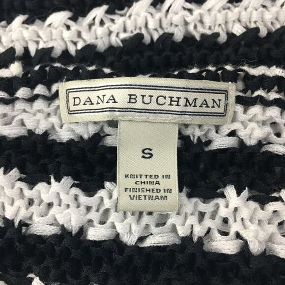 Dana Buchman Black & White Striped Long-sleeve Sweater Size Small - Picture 4 of 9